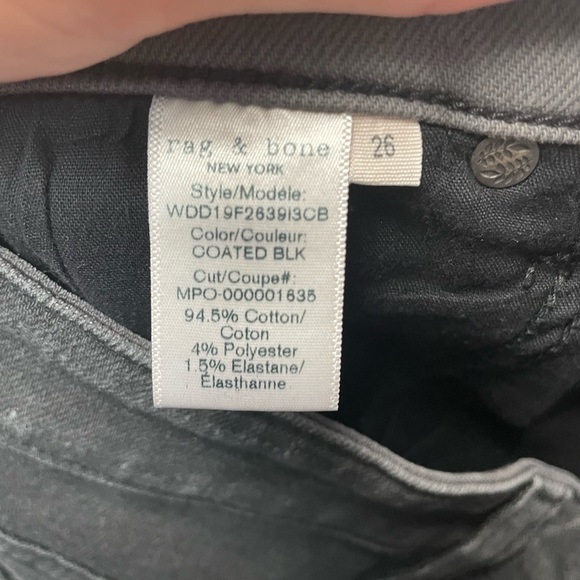 Rag & Bone Nina High-Rise Ankle Skinny in Black. Size 26. - Picture 14 of 14